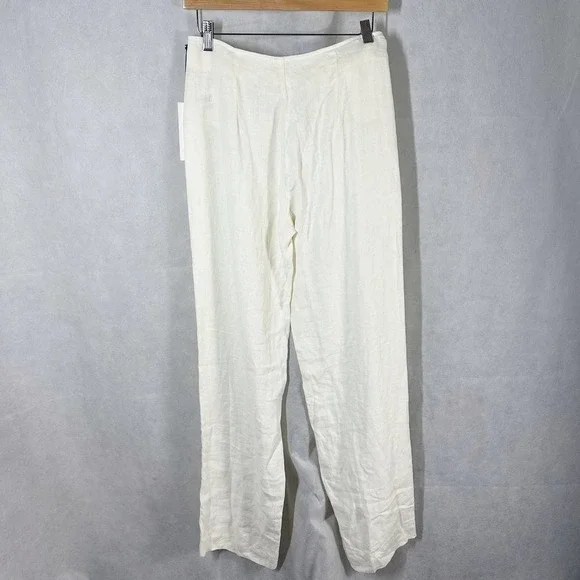 L’AGENCE Dee High Rise Sailor Linen Pants Bone color Size 25 - Picture 3 of 12